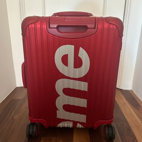 Supreme x Rimowa 45L Red Carry On Suitcase - Picture 4 of 7